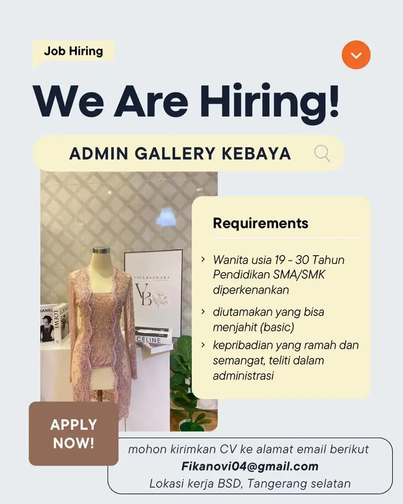 Fitting assistant kebaya