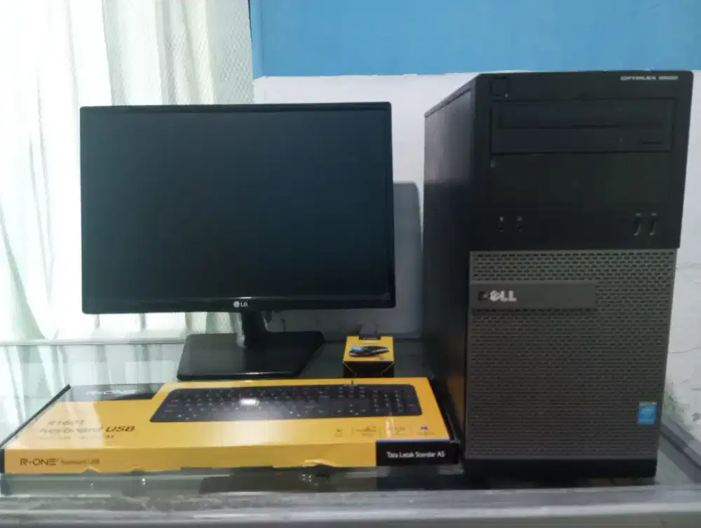 Cpu dell i5 gen4 fullset layar besar