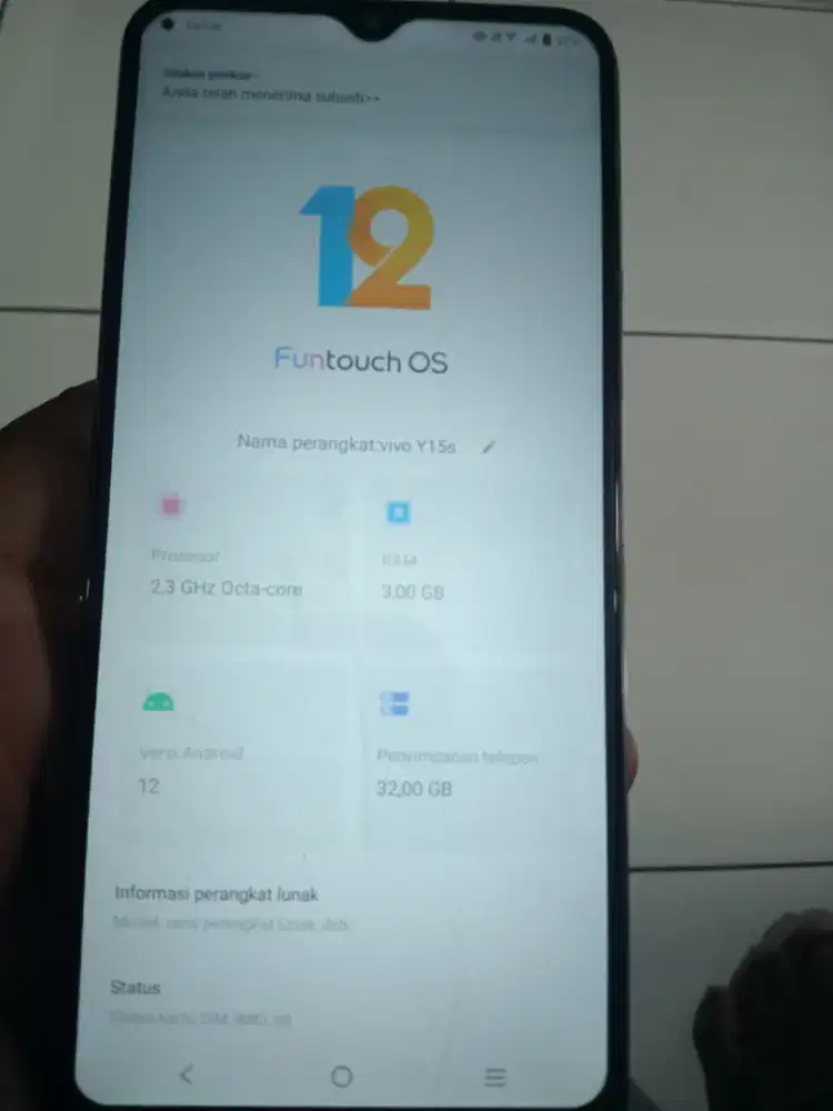 Vivo Y15S batangan saja