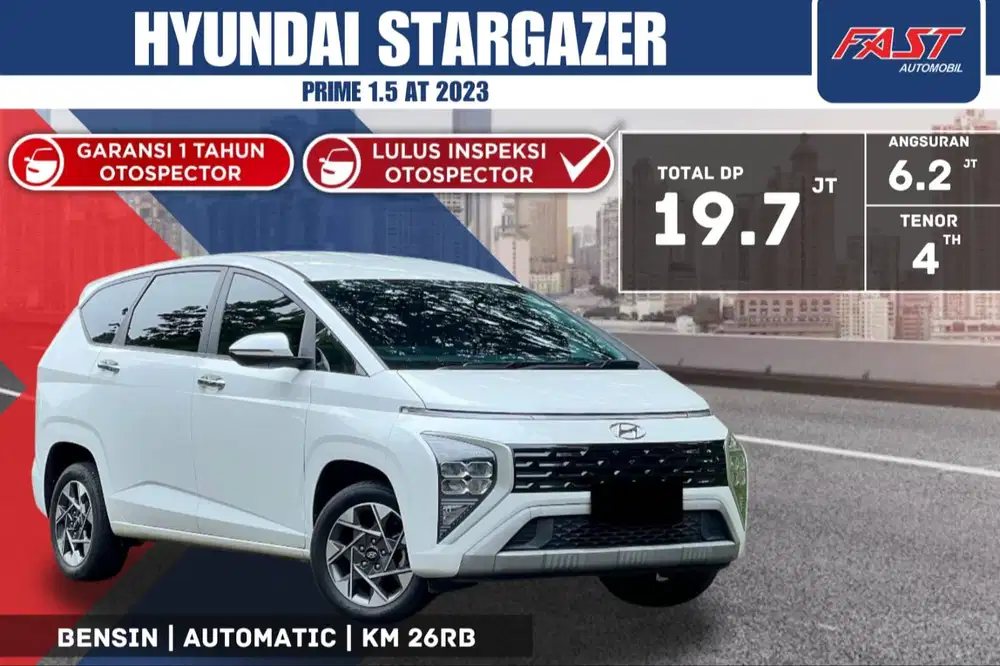 HYUNDAI STARGAZER PRIME 2023 1.5 AT LOW KM.26RB ANTIK PAJAK PANJANG
