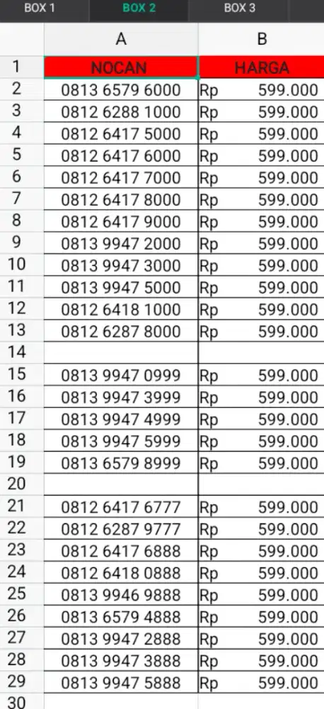 NOMOR CANTIK TELKOMSEL PLUS KUOTA 260GB