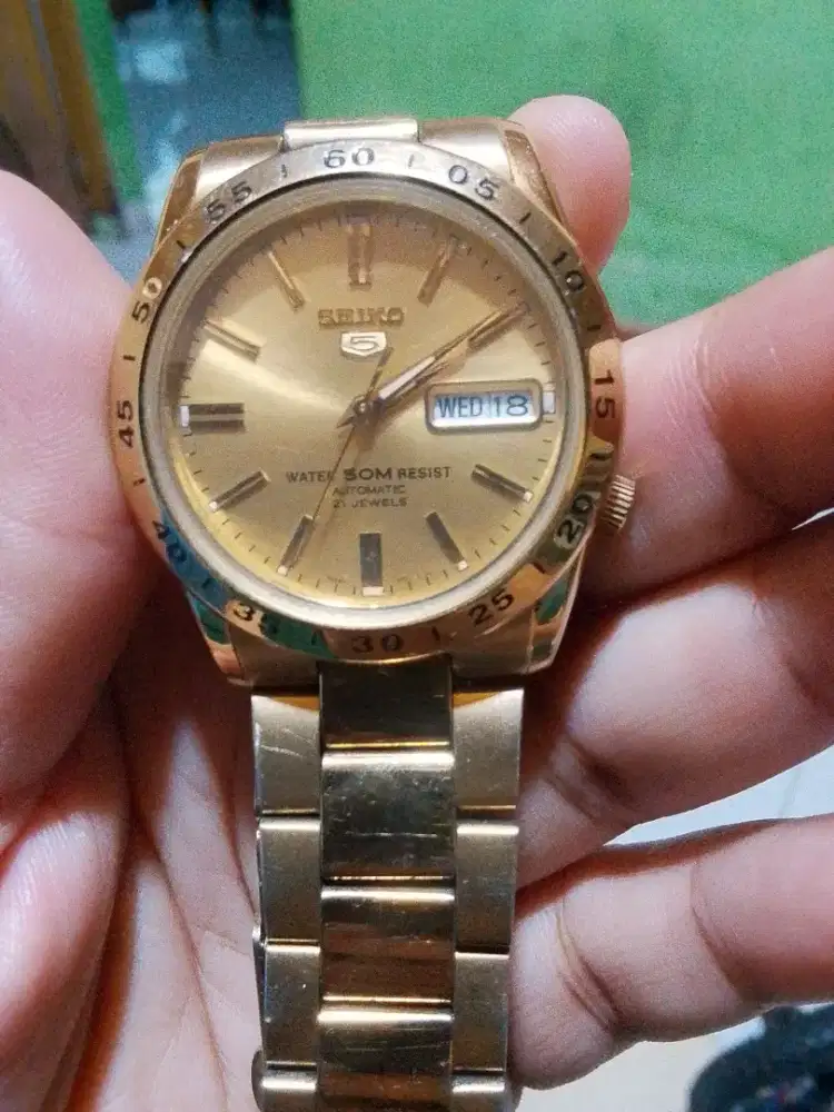 Jam seiko water 5OM Resist Automatic 21 jewels