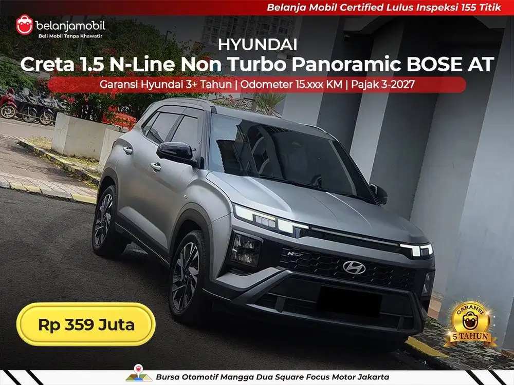 [ GARANSI 5TH ] Hyundai Creta 1.5 N-Line Non Turbo Panoramic 2025 2026