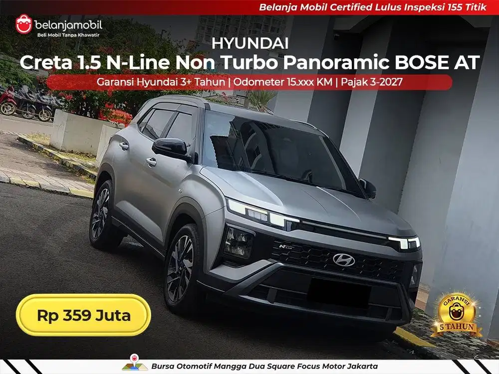 [ GARANSI 5TH ] Hyundai Creta 1.5 N-Line Non Turbo Panoramic 2025 2026