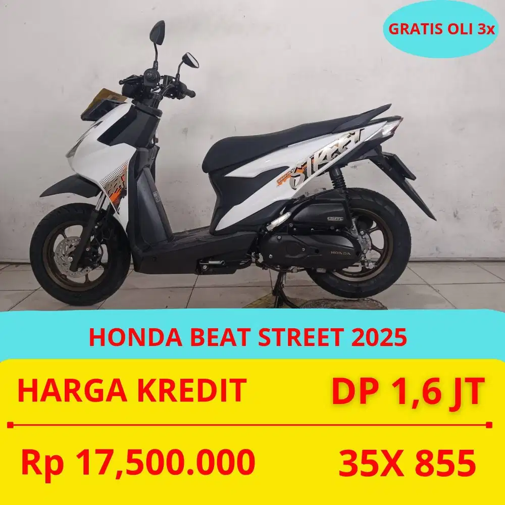 PROMO SUKSES MOTOR HONDA BEAT STREET 2025 DP MURAH 1,6 JUTA GUYS