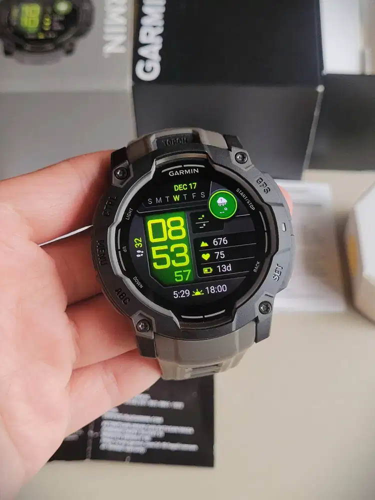 GARMIN INSTINCT 3 AMOLED 50MM Black Garansi Resmi Mulus Second Lengkap
