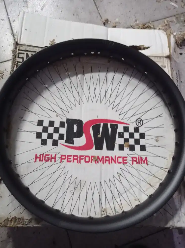 Velg Set Depan Belakang Hitam Kilat Racing PSW 140 160 Ring 17