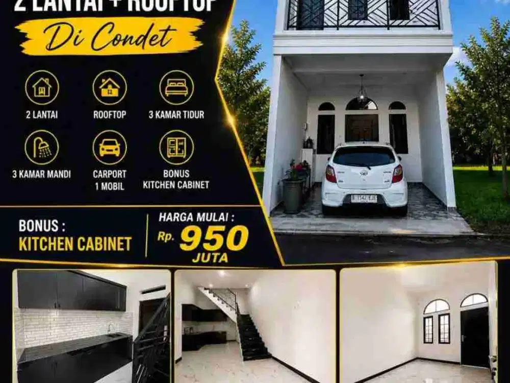 Rumah Minimalis Dengan Konsep Townhouse Di Batu Ampar, Kramatjati - Jakarta Timur Dekat Jalan Raya Condet