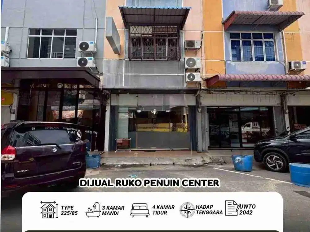 Dijual cepat ruko 3 lantai penuin center sebrang bcs mall