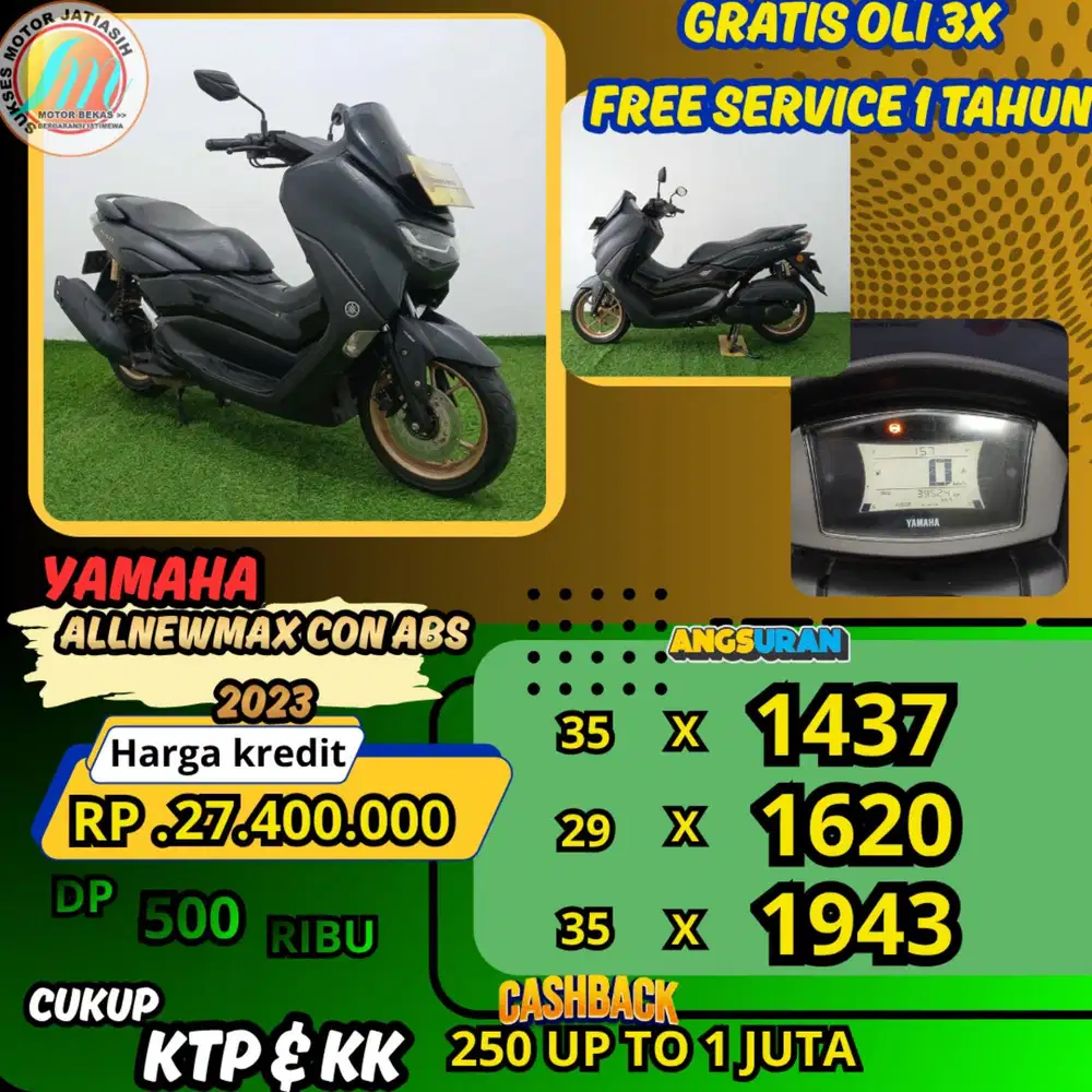 YAMAHA NMAX CON ABS 2023 DP &ANGSURAN TERMURAH SYRTKTP&KK(SUKSESMOTOR)
