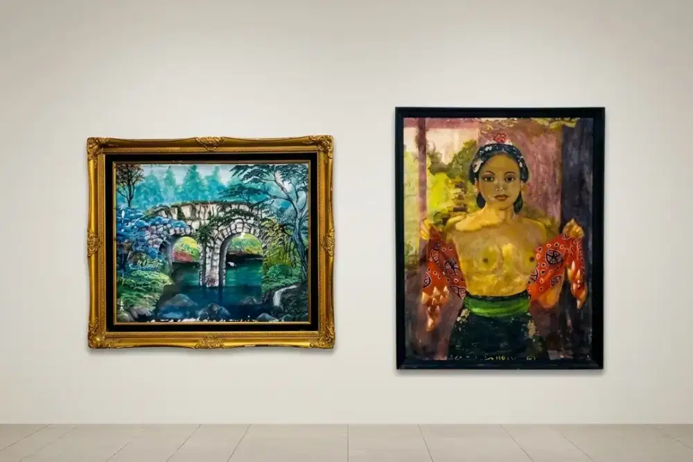 Lukisan Wanita & pemandangan