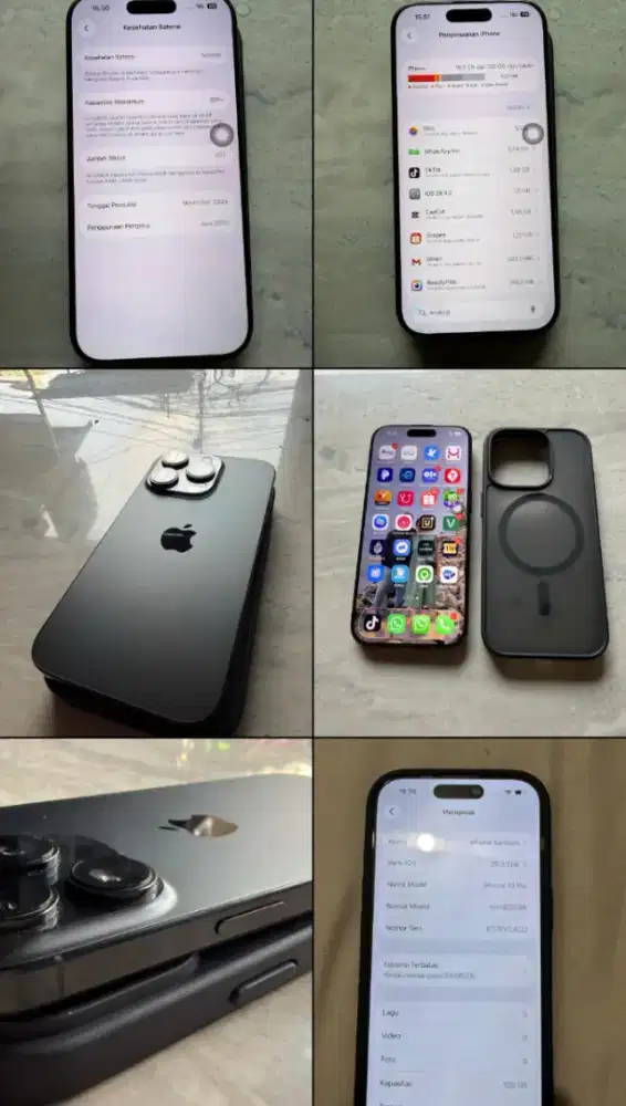 Iphone 16 pro hitam titanium
