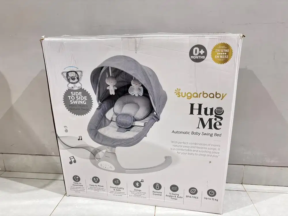 PRELOVED MSH BAGUS HUG ME SUGAR BABY AUTOMATIC SWING BED BABY BOUNCER