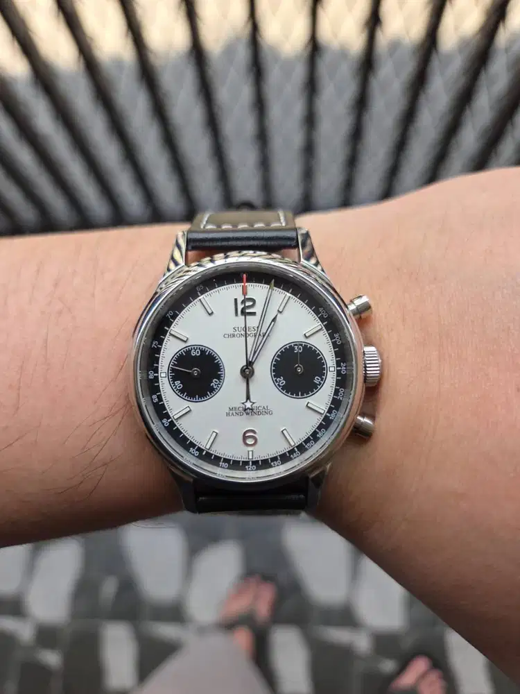 Sugess Panda Chronograph White Dial Automatic