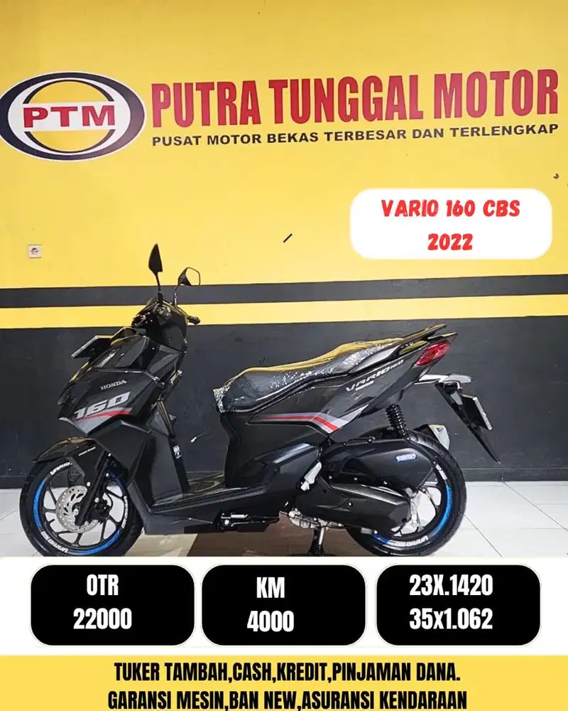 Honda Vario 160 cbs 2022km low pajak on