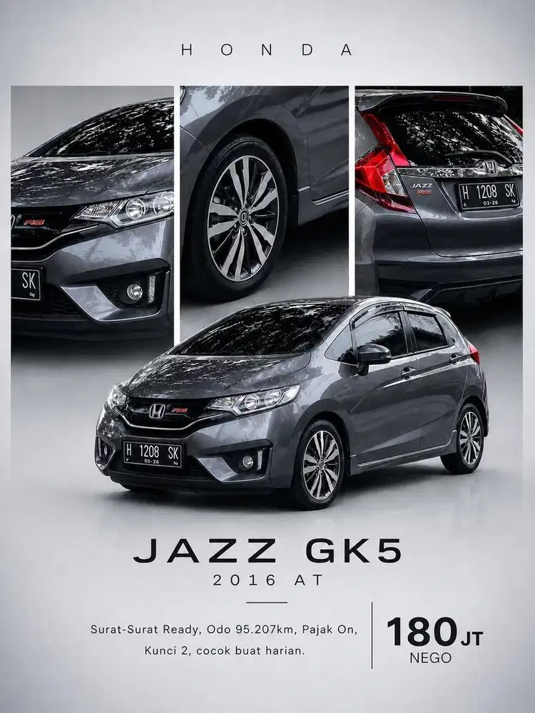 Honda Jazz 2016 AT Abu-abu