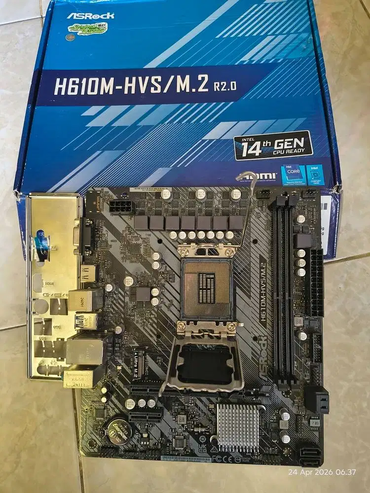 ASRock H610M-HVS/M.2 R2.0 Socket intel LGA1700 Gen 12/13/14 Garansi ON