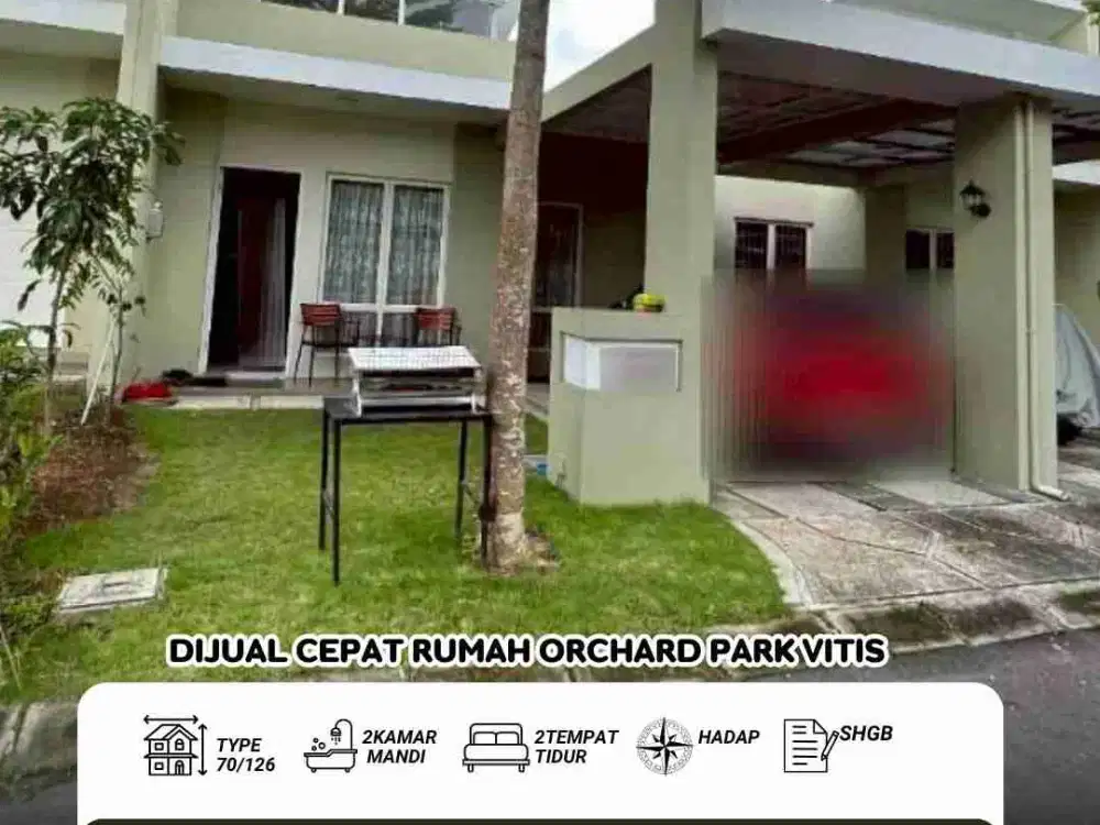 Dijual rumah orchard park cluster vitis