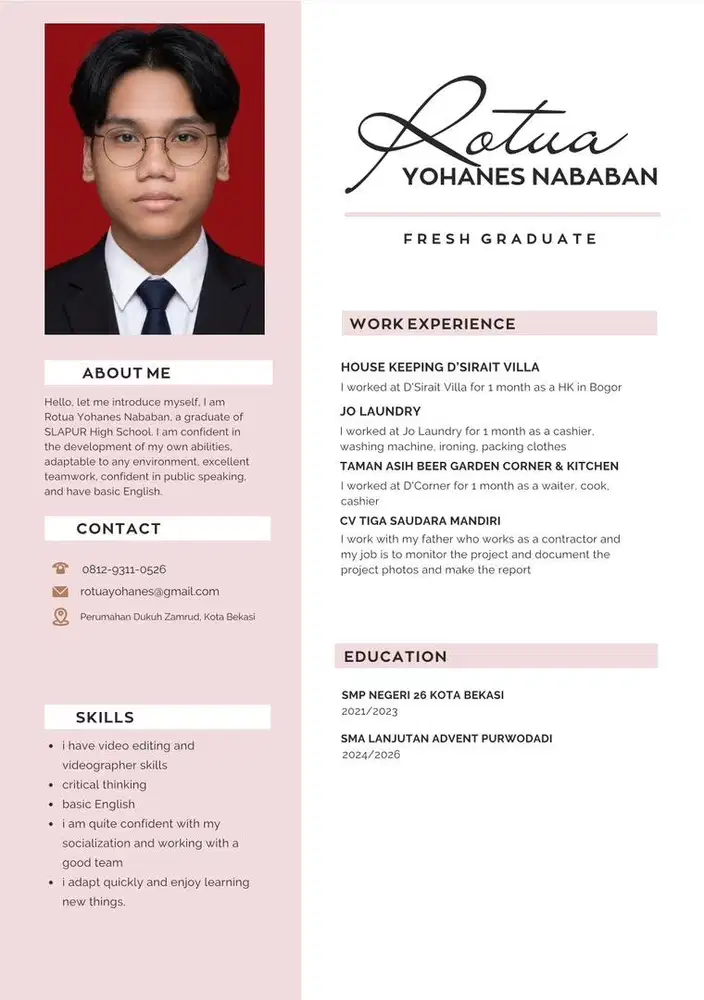 info loker apa saja ada mess