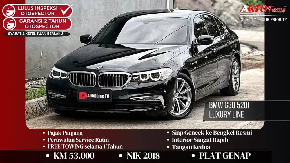BMW G30 520i Luxury Line Black On Cognac 2018 Akhir