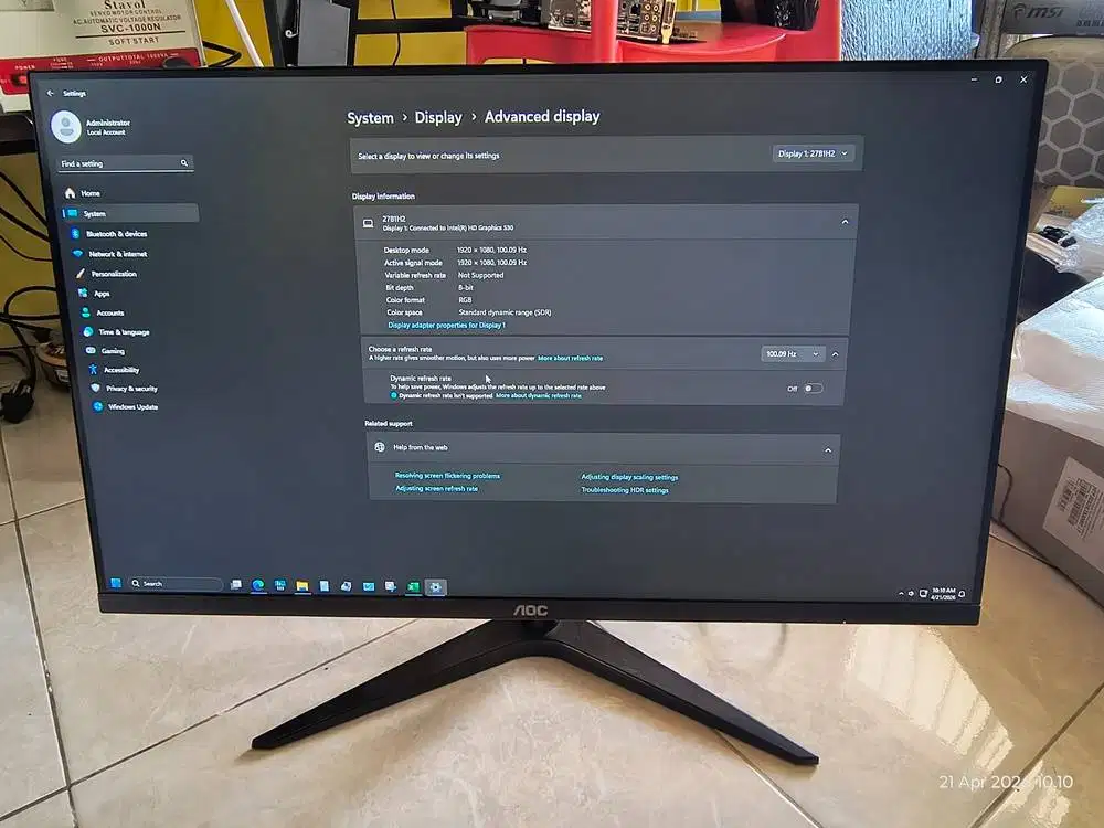 AOC 27B1H2 27 IPS 1920x1080 FHD 100Hz