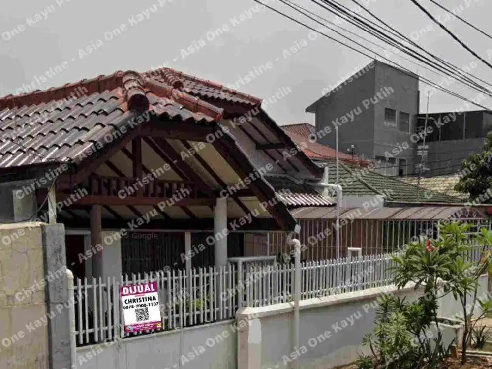 Rumah tua hitung tanah lokasi strategis dan asri di Kayu Putih