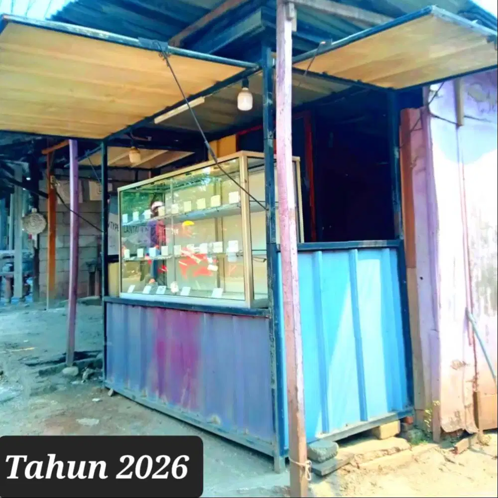 booth container etalase bekas