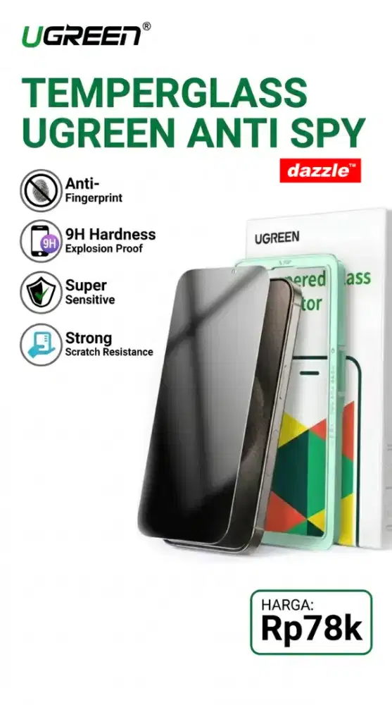 Temperglass Ugreen Anti Spy