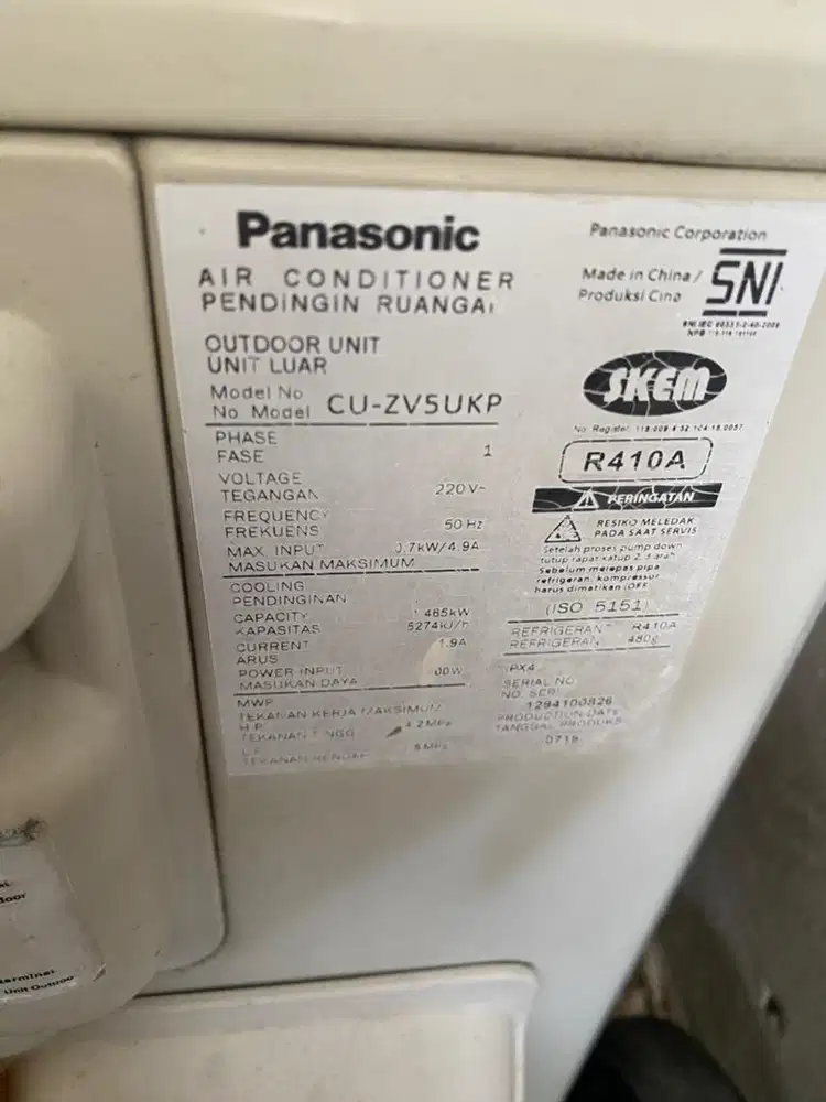 Dijual AC Panasonic 1/2 PK