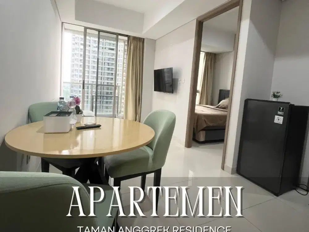 DIJUAL MURAH APARTEMEN TAMAN ANGGREK RESIDENCE TOWER FRAGRANT 1BR FULL FURNISHED JAKARTA BARAT