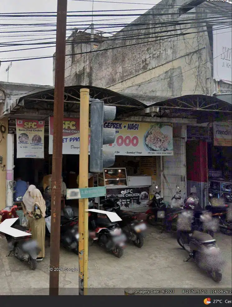 ruko strategis di pertigaan genteng wetan, pusat keramaian kota GTNG