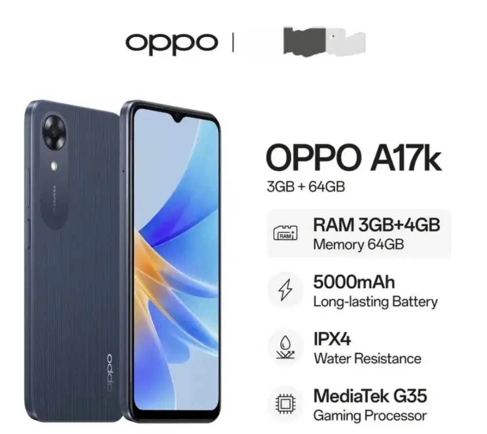 OPPO A17K MULUS SERASA BARU TANPA GORESAN