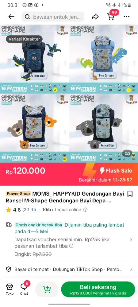 Gendongan M-shape