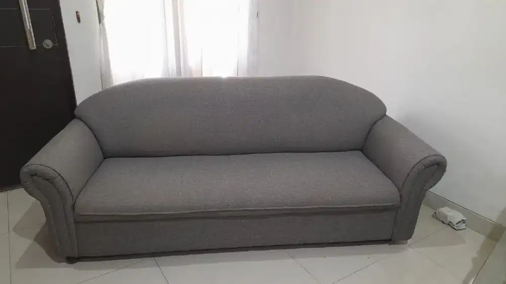 Sofa 3 seater bahan fabric kondisi bagus