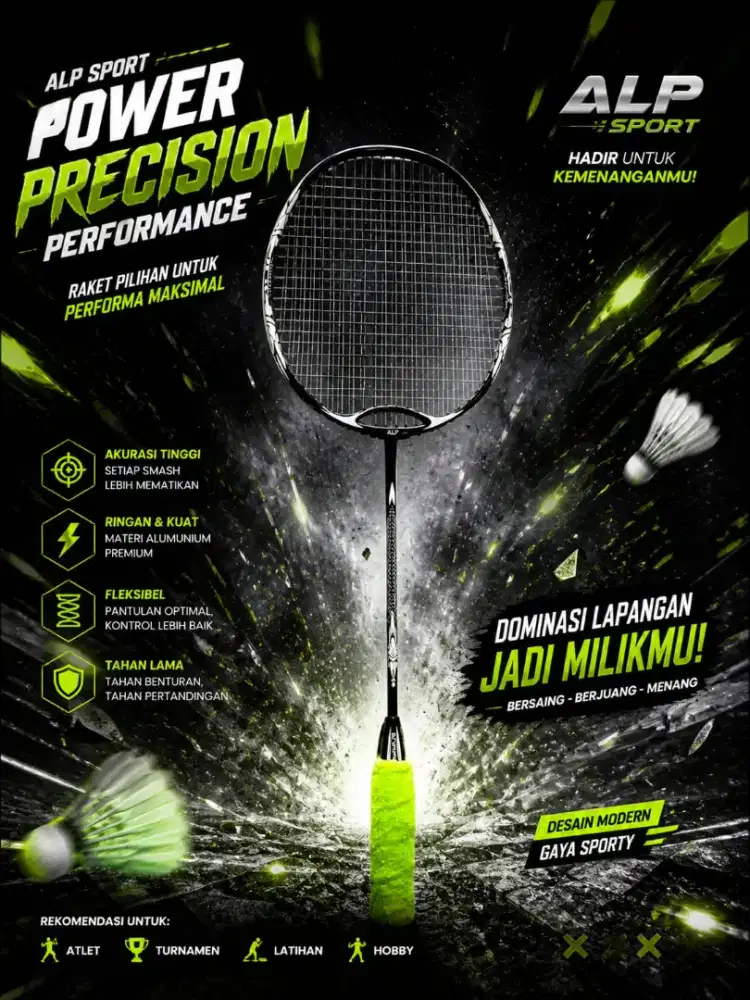 Jual raket badminton ALP