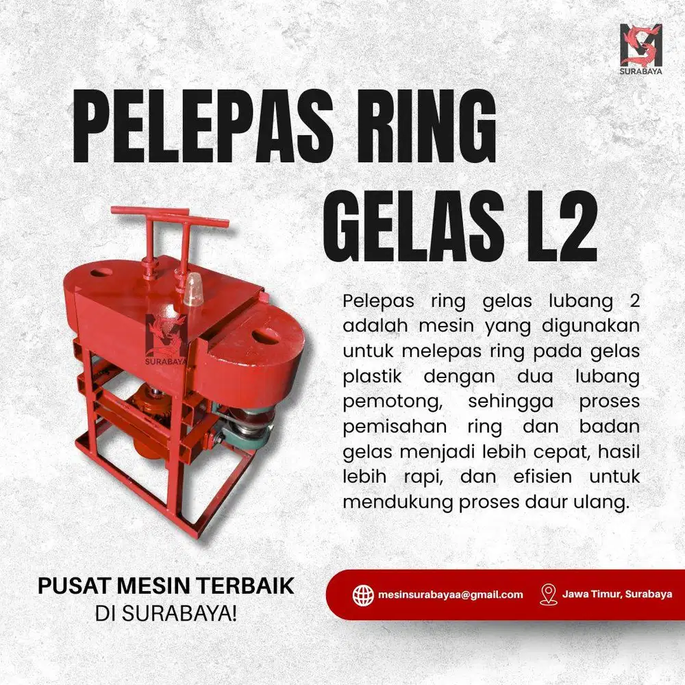 MESIN PELEPAS RING GELAS LUBANG 2