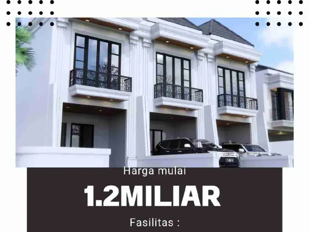 Di jual Rumah Baru Murah 2 Lt Bergaya Eropa Daerah Rawamangun Jakarta timur