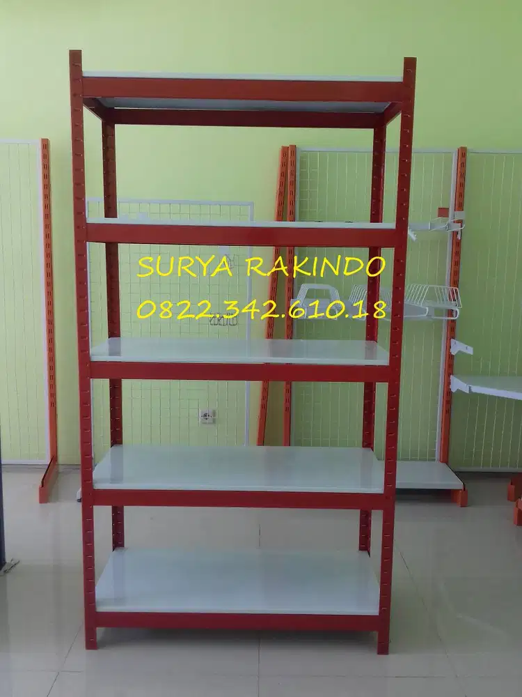 RAK SERBAGUNA 6 SUSUN BAHAN PLAT BESI HARGA MURAH READY STOCK