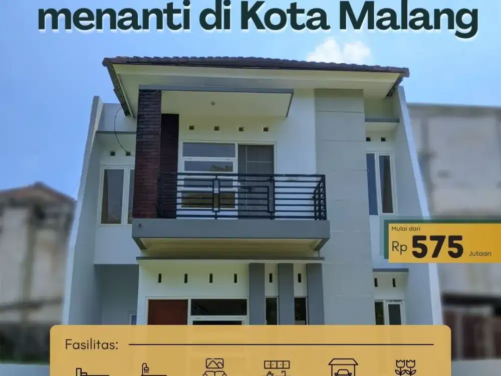 RUMAH 2 LANTAI DI KOTA MALANG DEKAT TERMINAL ARJOSARI