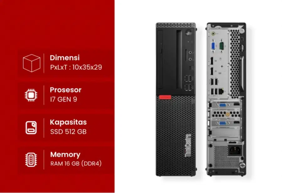 PC LENOVO THINKCENTER M920s Core i5/Core i7 Gen9 Variasi N-SUR
