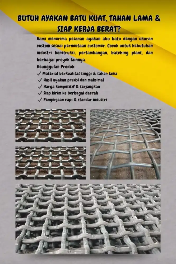 Ayakan batu / wiremesh