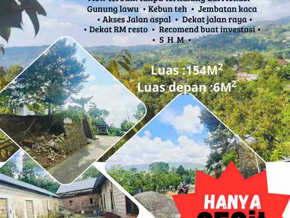 Tanah pekarangan view bagus Kemuning ngargoyoso KRA