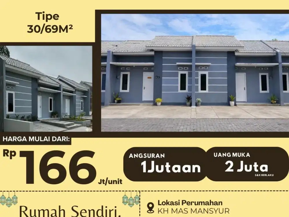 Dapatkan Rumah Nyaman di Surya Madani Dua dengan Cicilan Tetap