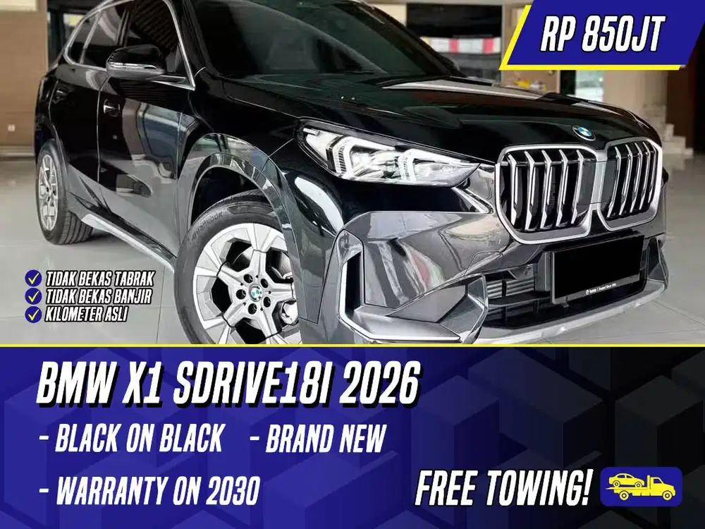 BMW X1 sDrive18i 2026 NIK 2025 Black Hitam New Model sDrive Brand New