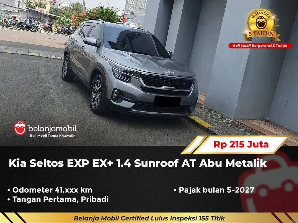 [ GARANSI 5TH ] Kia Seltos EXP EX+ 1.4 Sunroof AT 2022/2023