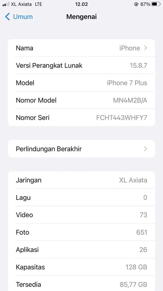 Dijual IPHONE 7+ 128gb BLACK MULUS!
