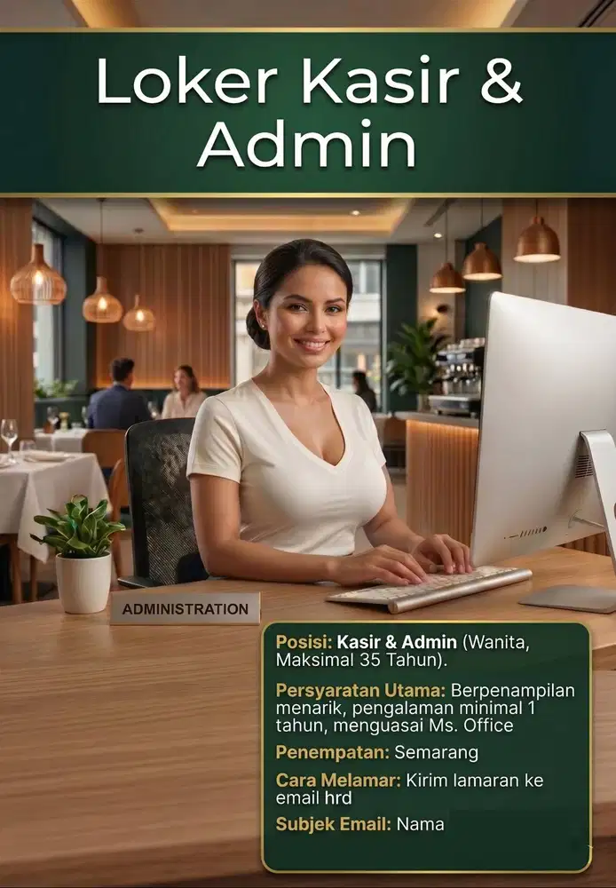 Loker Admin & Kasir Resto