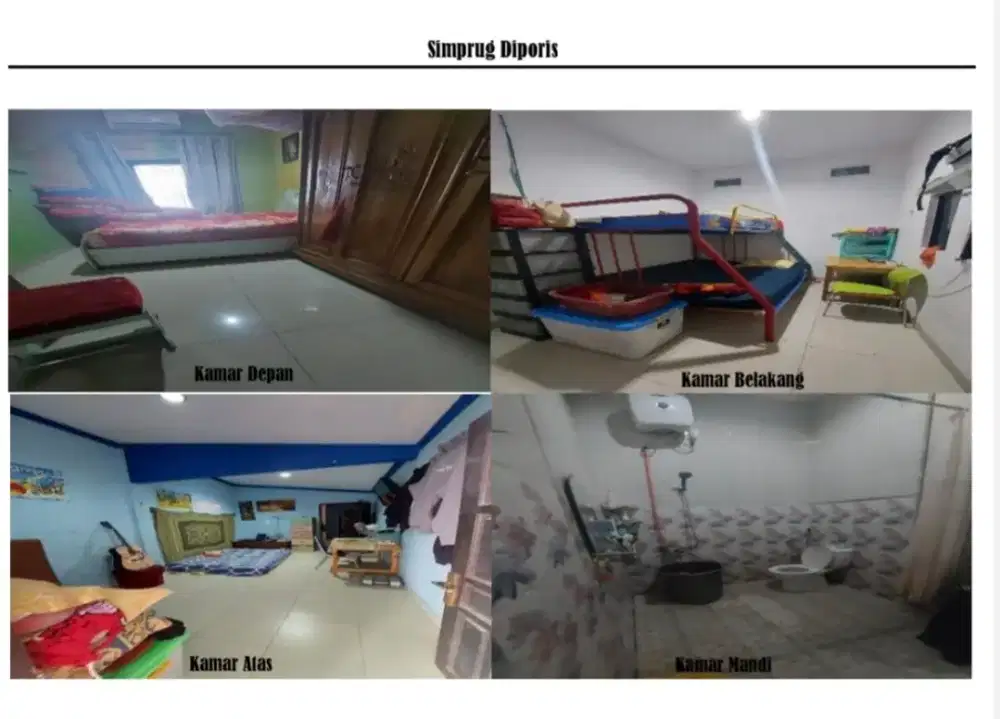 Dijual cepat  Rumah 2 lantai Diporis Simprug Tangerang