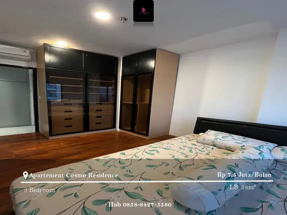 Disewakan Apartement Cosmo Residence 2 Bedrooms Furnished