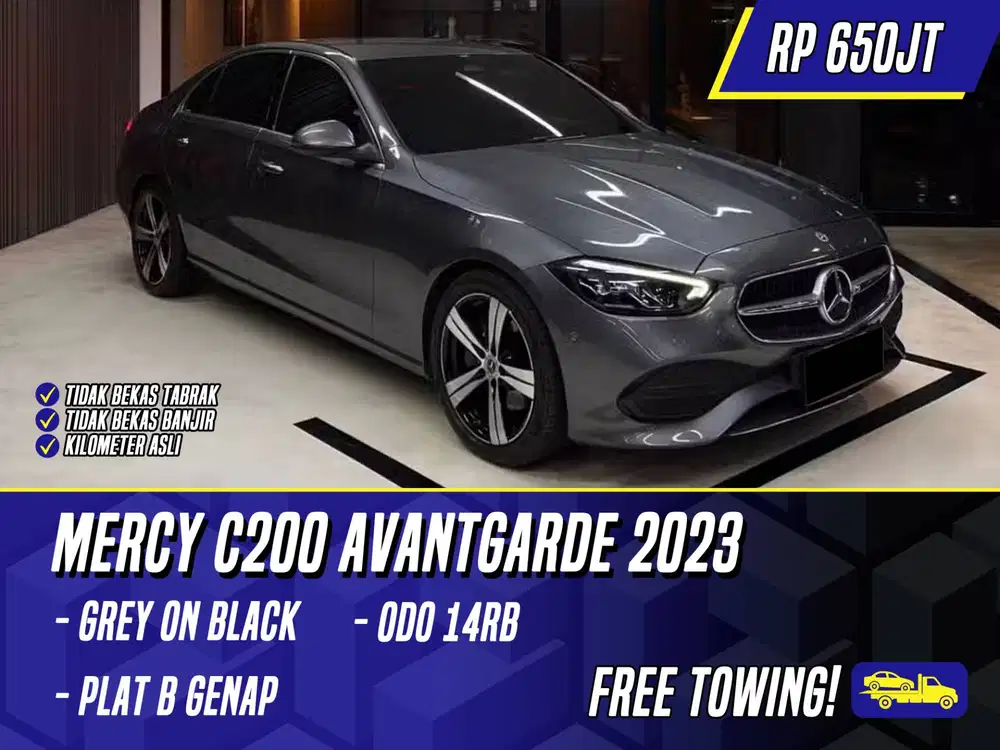 Mercedes Benz C200 Avantgarde 2023 NIK 2022 Grey on Black Mercy Abu